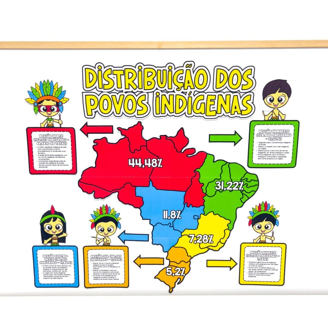 Painel Distribuição dos Povos Indígenas no Brasil