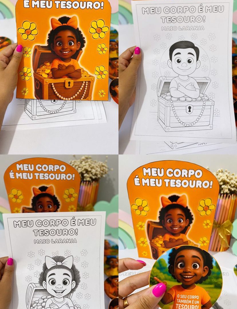 Luva de história - Maio Laranja