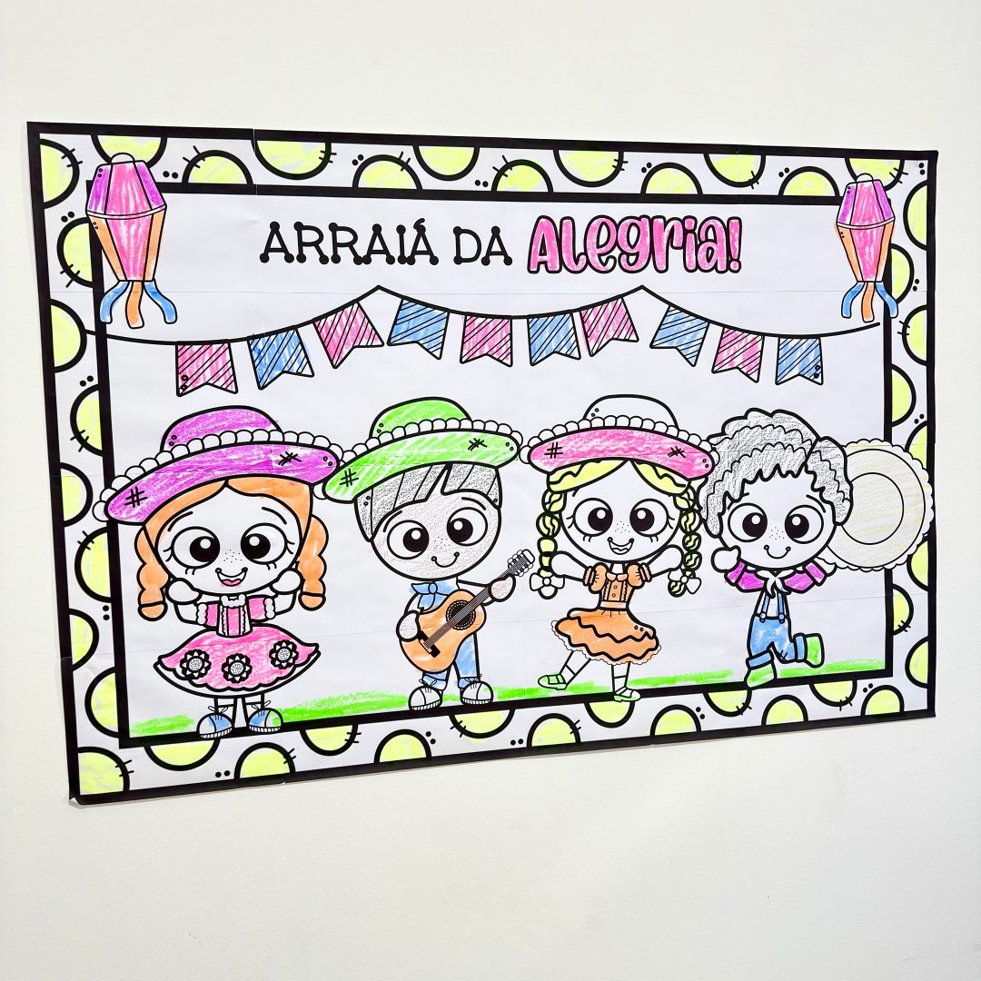 Cartaz - Festa Junina (Colorir)