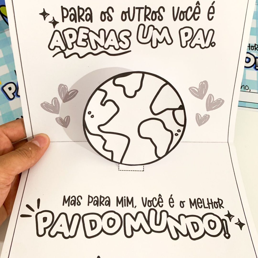 Cartão - Dia dos Pais (Melhor pai do mundo)