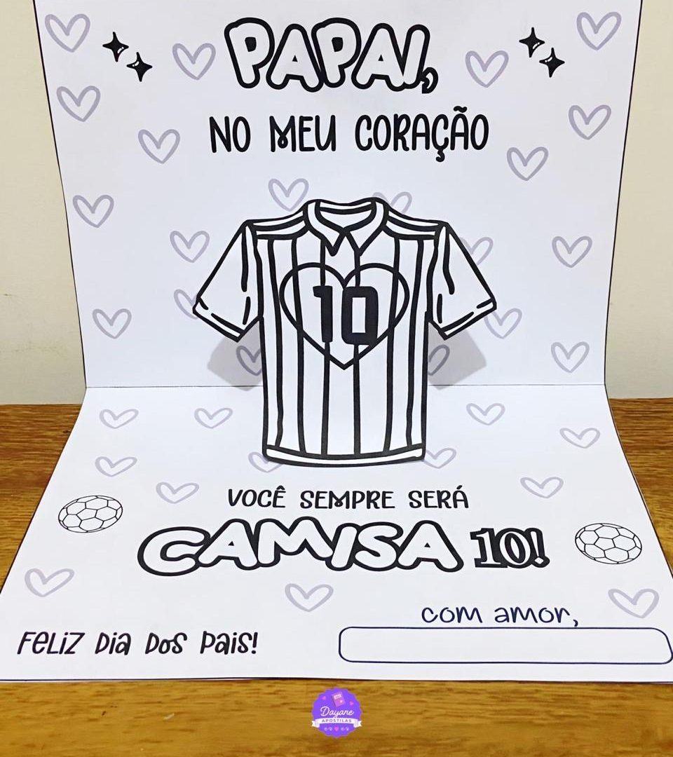 Cartão - Dia dos Pais (Camisa 10)