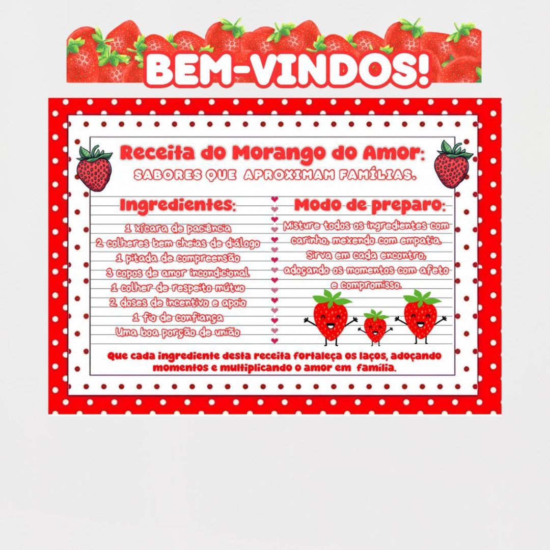 Painel - Reunião de Pais e Responsáveis (Morango)