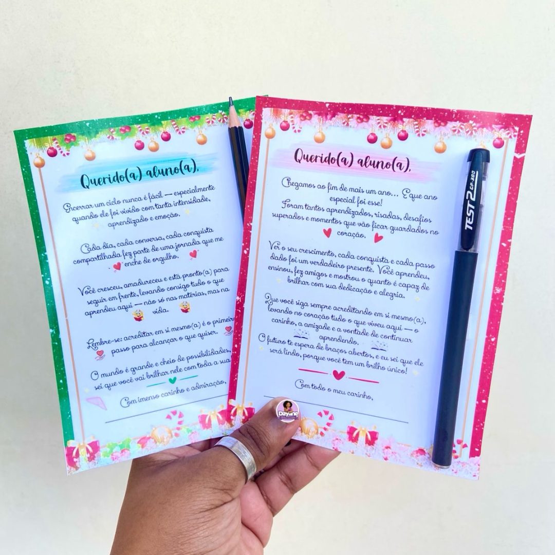 Cartão – Despedida dos Alunos