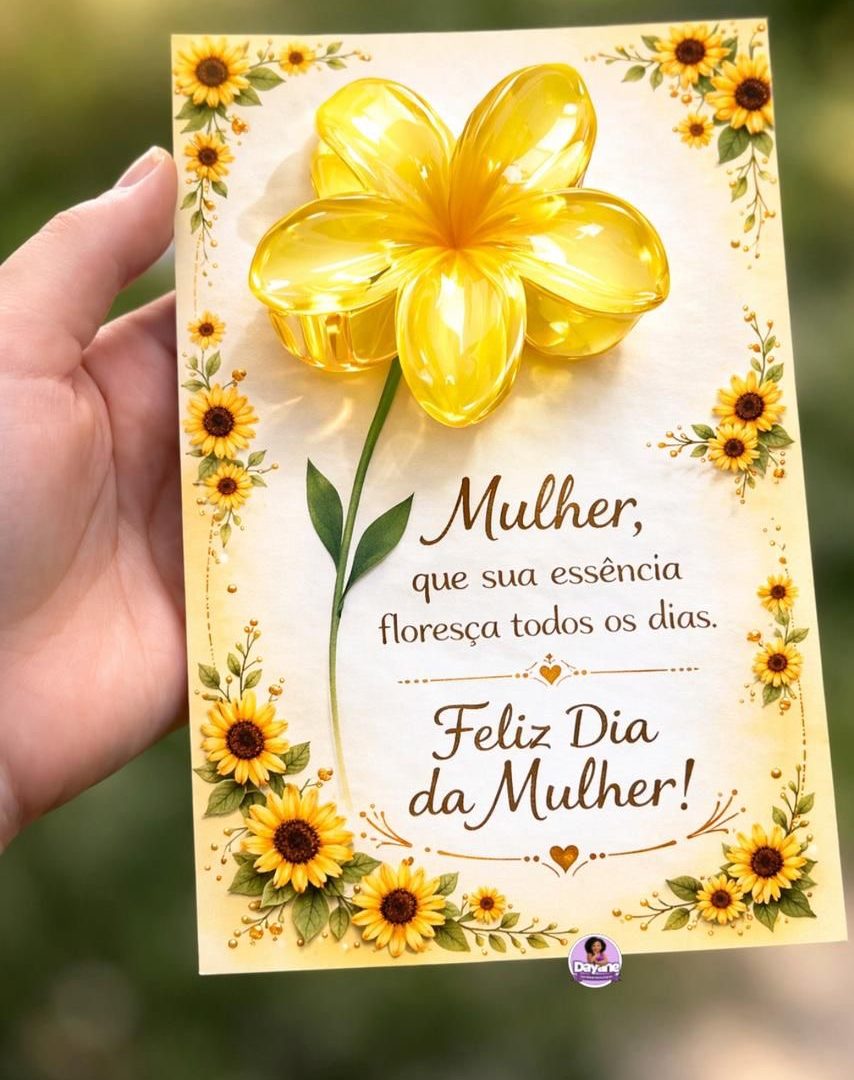 Cartão Dia da Mulher – Presilha