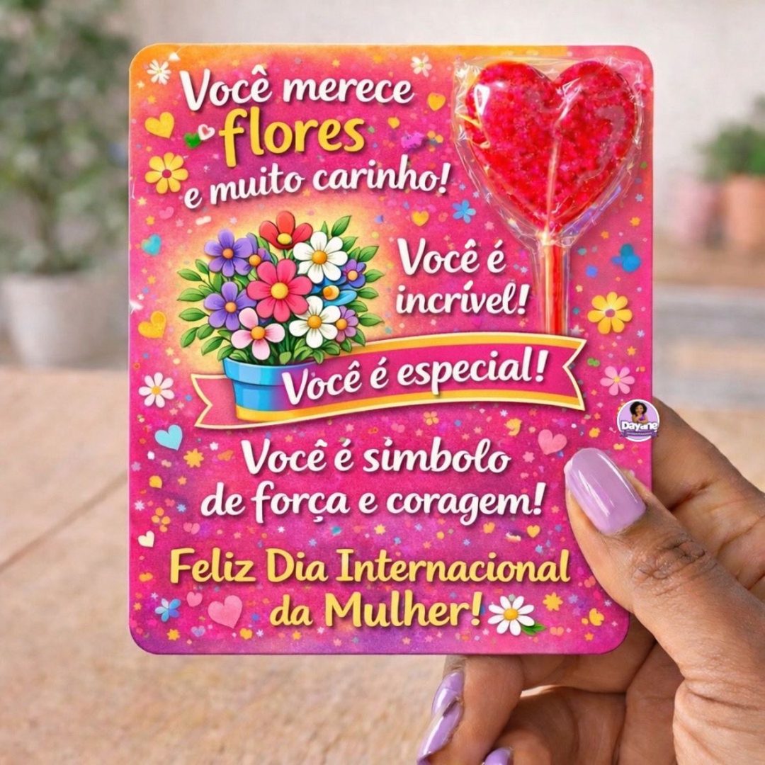 Cartão - Você merece flores