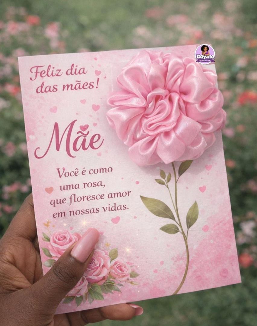 Cartão - Mãe, você é como uma rosa* #1