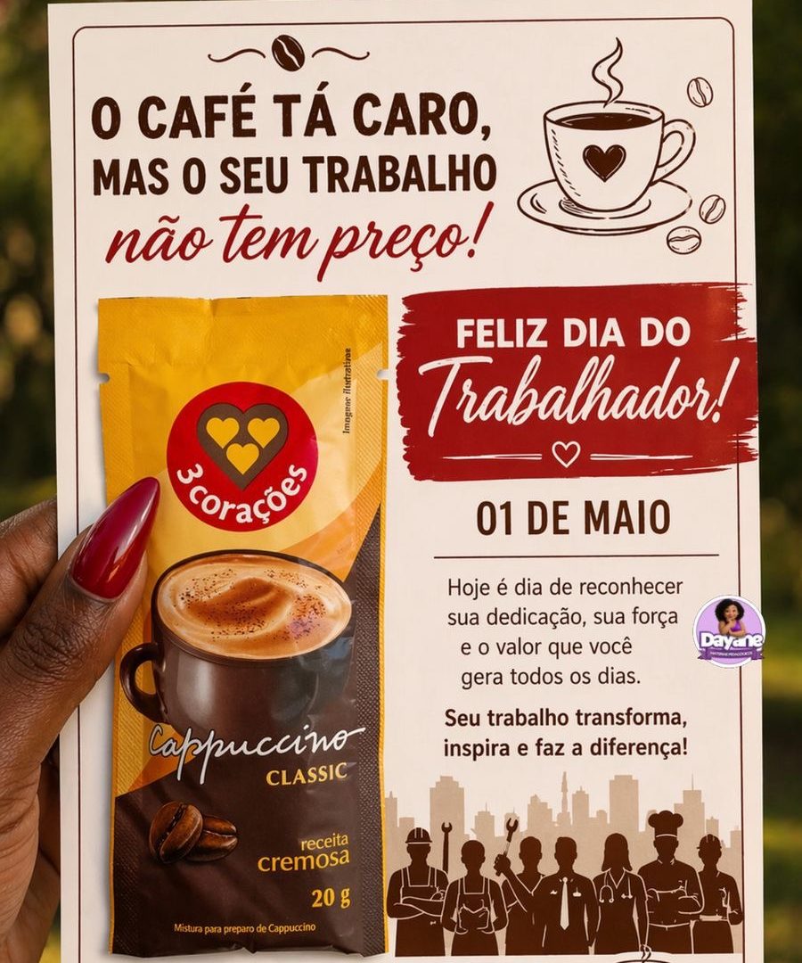 Cartão Dia do Trabalhador (Café)