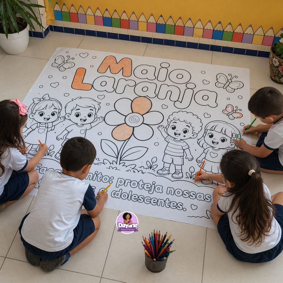 Pintura Coletiva – Maio Laranja
